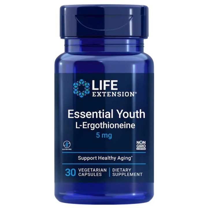 Étrend-kiegészítő Essential Youth L-Ergothioneine 5mg 30 kapszula - Élethosszabbítás