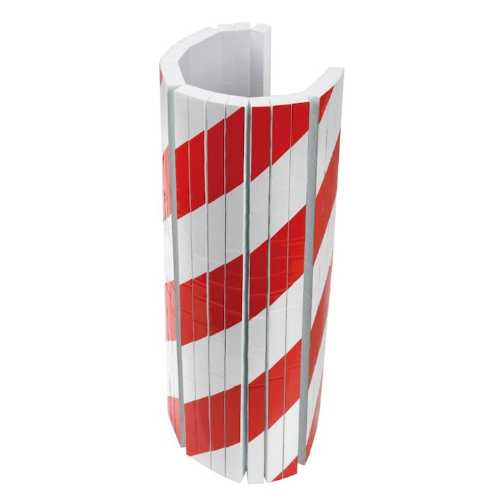 Стикер за стена гараж, Лампа, За защита на автомобила, 40 X 32 см, Червен/Бял