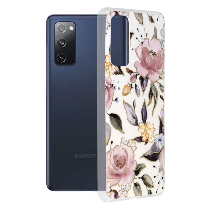 Защитен калъф за Samsung Galaxy S20 FE/S20 FE 5G, Grip Pro, Marble Series, G3182, Термопласт, Chloe White
