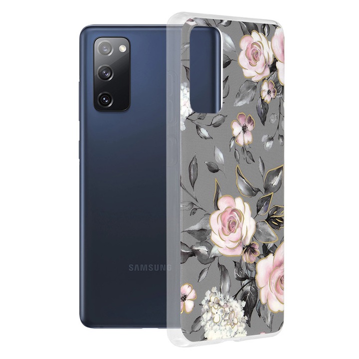 Калъф за Samsung Galaxy S20 FE/S20 FE 5G, Intelisafe, M31, Термоустойчива пластмаса, Bloom of Ruth Titanium Grey