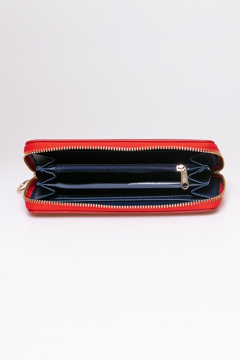 Heavy Tools, Emerset műbőr pénztárca fémlogós rátéttel, Élénkpiros