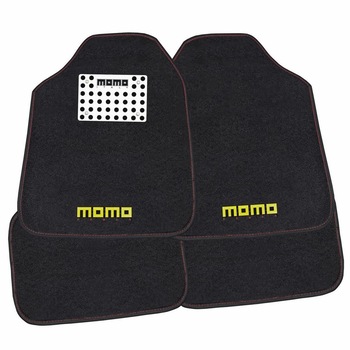 Covorase auto MOMO, din mocheta si aluminiu, 4 buc Covorase auto MOMO, din mocheta si aluminiu, 4 buc