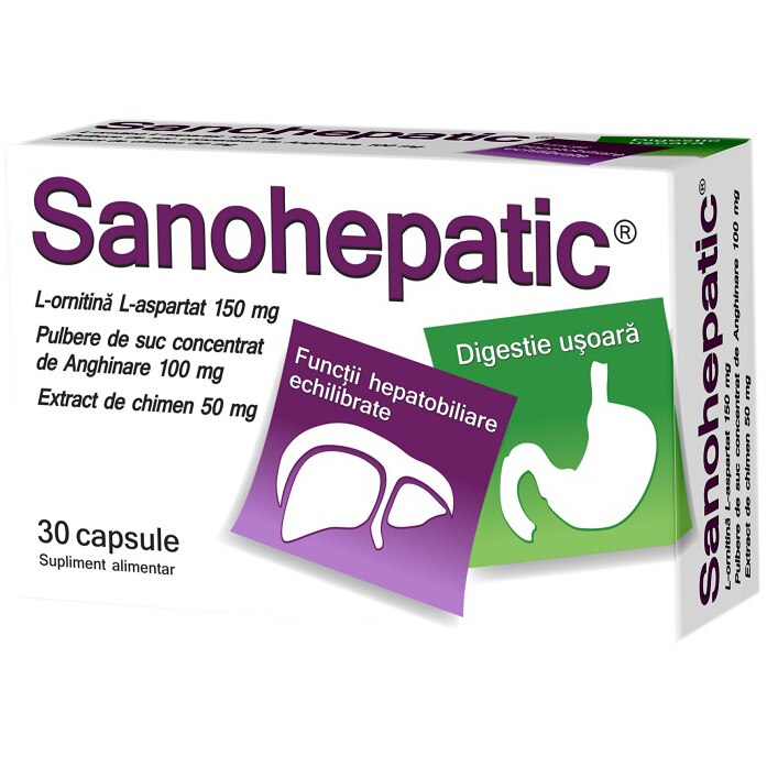 Supliment alimentar Sanohepatic Natur Produkt, 30 capsule