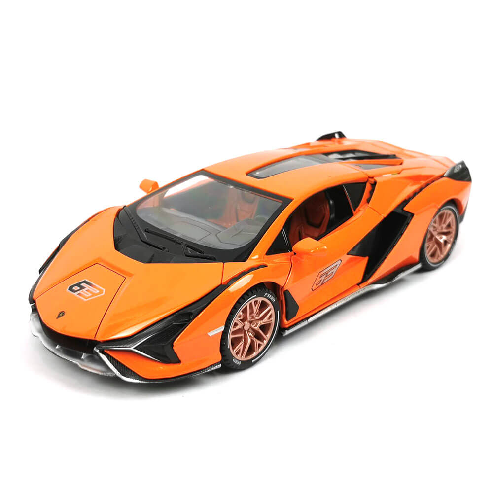 Masina de jucarie Lamborghini Revuelto, Metal, Cu usi care se