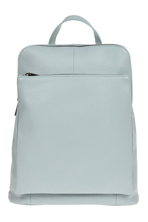 Chiara Canotti, Rucsac convertibil de piele cu buzunare cu fermoar, Albastru pastel