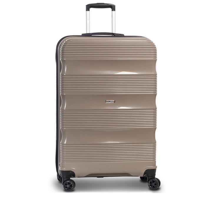 Куфар Worldpack Rio F10441, S, за ръчен багаж, С 4 колела, Полипропилен, Бежов