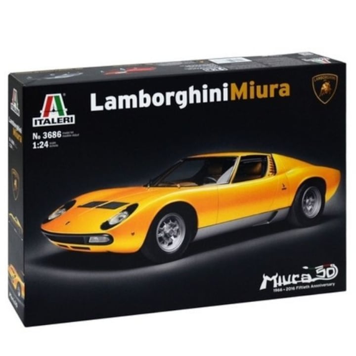Italeri: Lamborghini Miura makett, 1:24