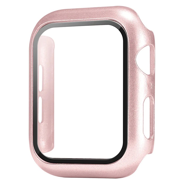 Калъф Casey Studios със скрийн протектор, Съвместим с Apple Watch Series 1 2 3 4 5 6 7, Rose, 38MM