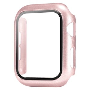 Husa cu Folie CASEY STUDIOS™ pentru Apple Watch 9/8/7 - 41MM, Protectie 360°, Policarbonat Dur, Ultra-Subtire, Anti-Soc Full Screen, Sticla 9H, Rose