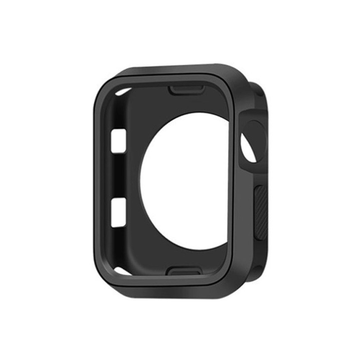 Casey Studios strapabíró szilikon tok Apple Watch Series 1 2 3 4 5 6 7, fekete, 42 mm