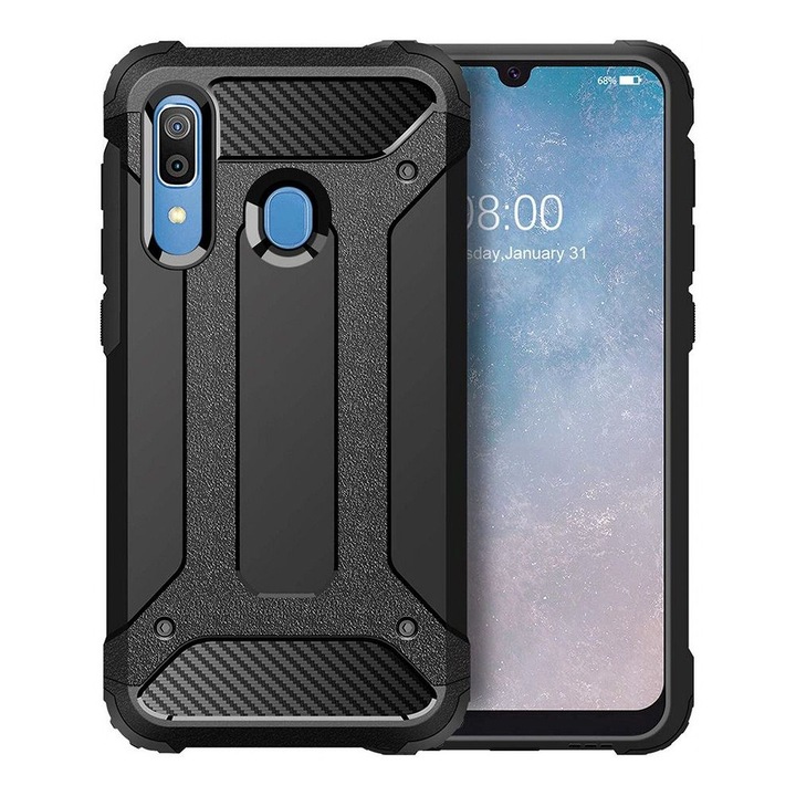 Forcell Armor Anti-Shock Case за Samsung Galaxy A30, черен