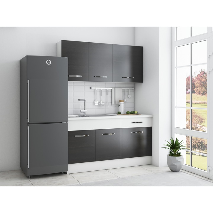 Bucatarie CB Furniture Sofia 140 cm, wenge / alb, blat termic alb