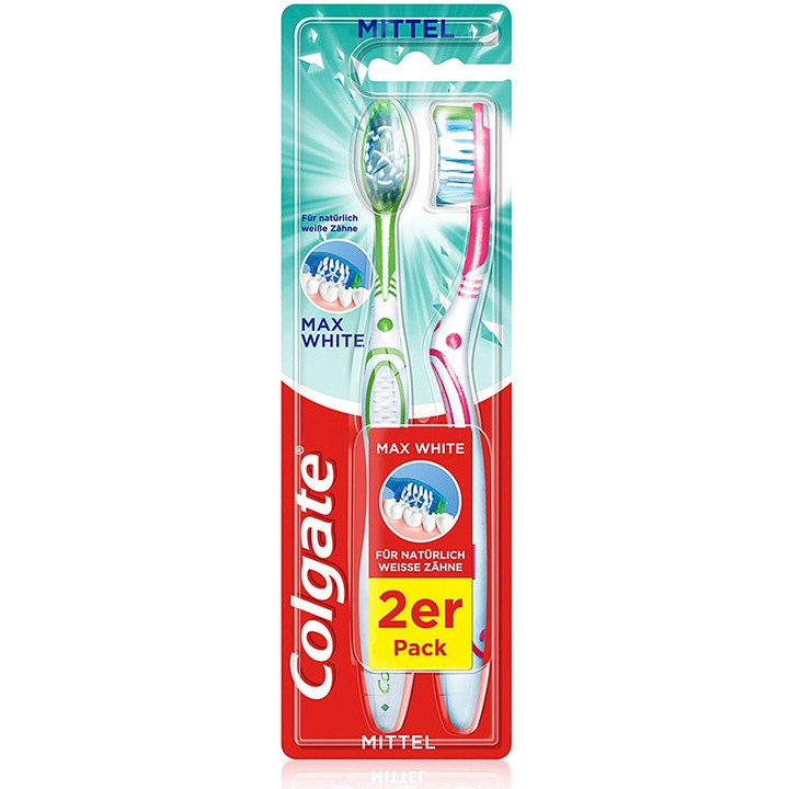 Set 2 Periute de dinti Colgate MaxWhite Medium