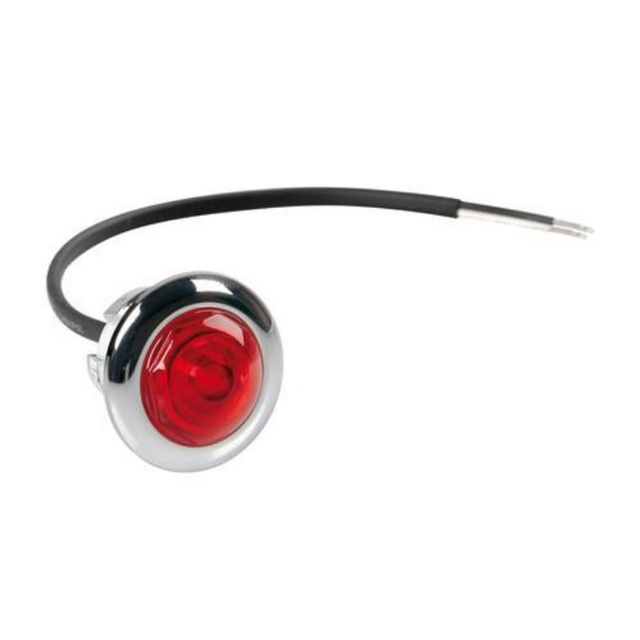 Lumina LED camion, Lampa, 12 / 24V, 19.5mm, Rosu