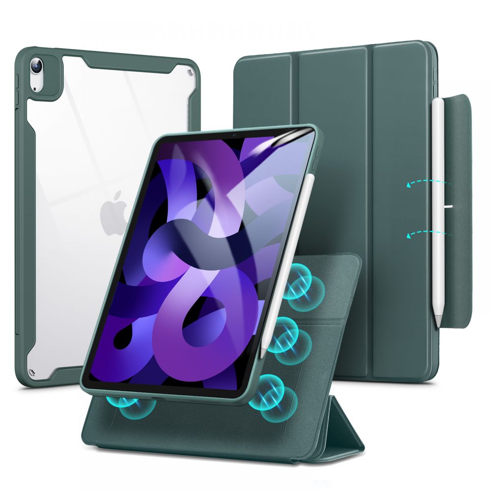 Husa pentru iPad Air 4 (2020) / Air 5 (2022) / Air 11 (2024) - ESR Rebound Hybrid - Forest Green