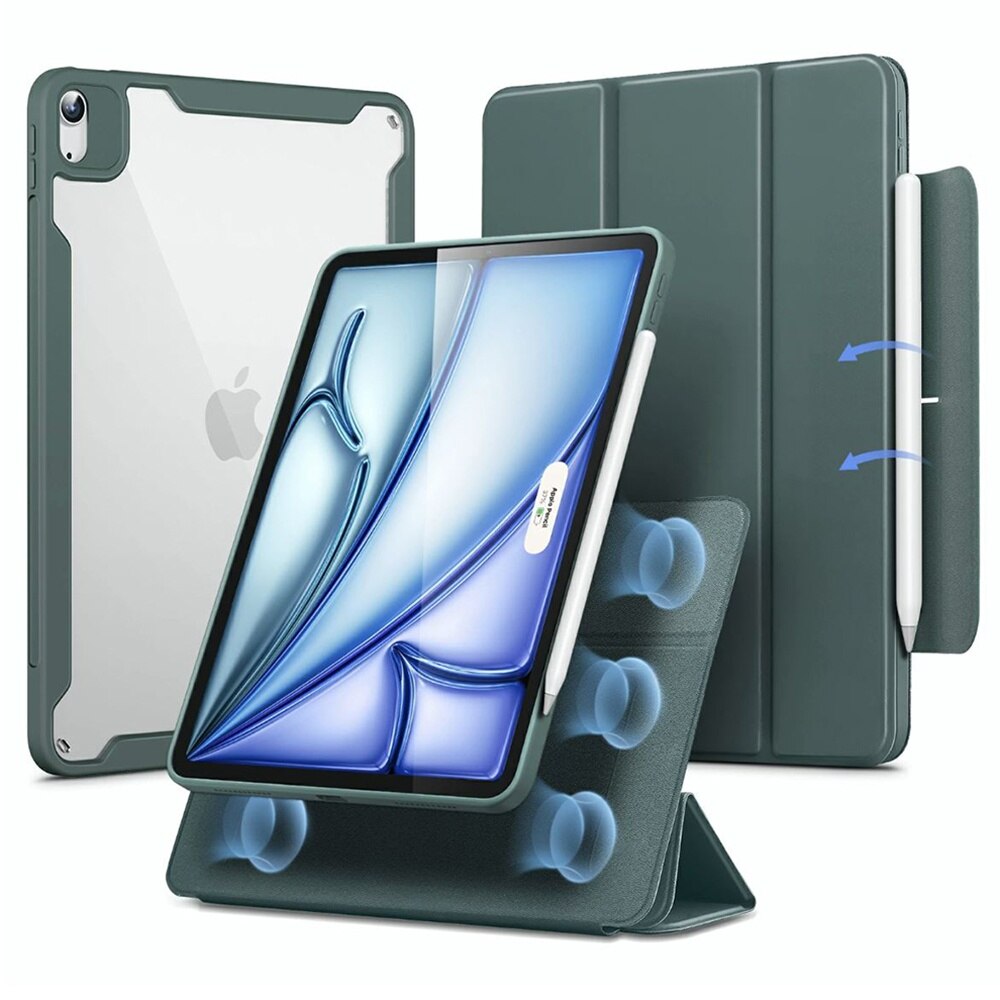Husa pentru iPad Air 4 (2020) / Air 5 (2022) / Air 11 (2024) - ESR Rebound Hybrid - Forest Green