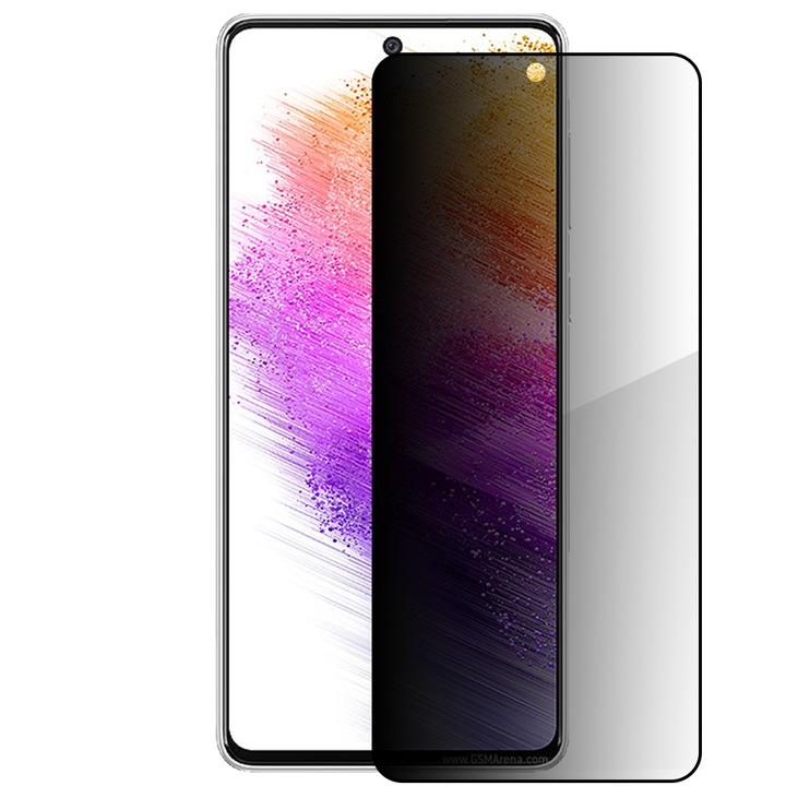 SILKASE adatvédelmi üvegfólia Samsung Galaxy A23-hoz, Full Glue, Teljes kijelző, fekete