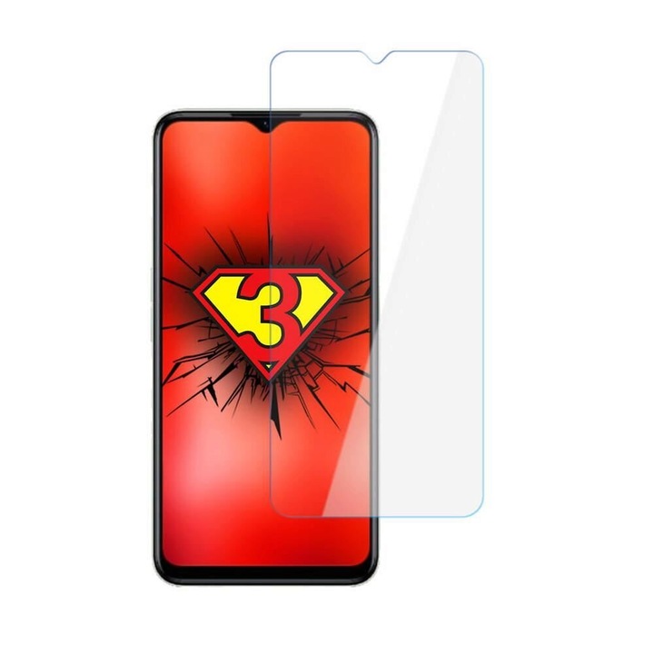 Képernyőfólia 3MK FlexibleGlass, Realme C35-höz, Hibrid szerkezet, 7H, 0,3 mm, Átlátszó