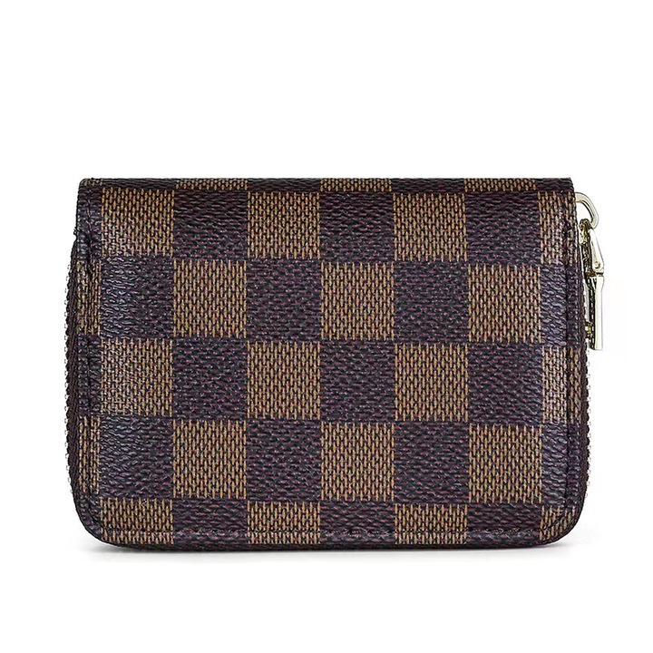 Дамски портфейл, PVC, 11x8x2 см, кафяв