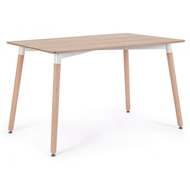 Masa mdf si lemn natur David 120x80x74 cm