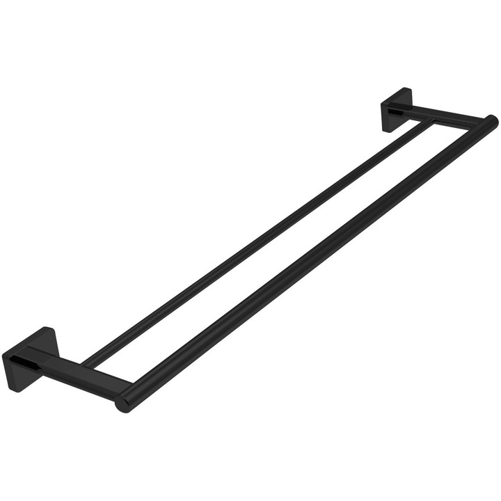 Portprosop Ferro Greta AGR10BL, bara dubla, 60 cm, Negru mat