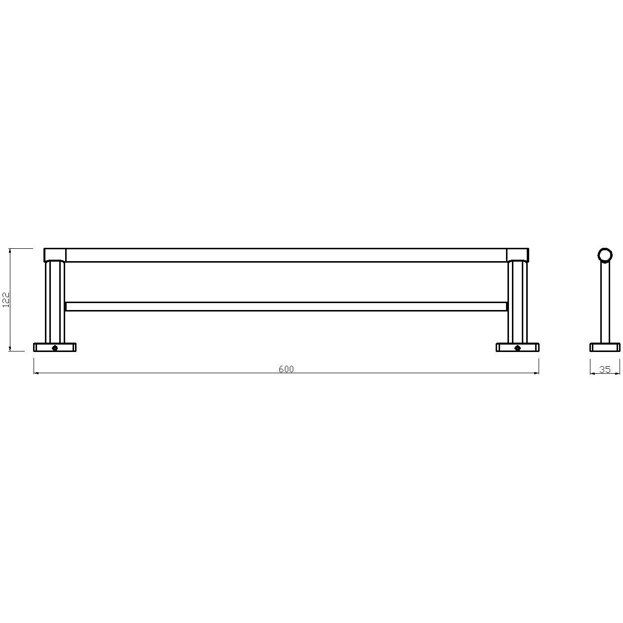 Стойка за кърпи Ferro Greta AGR10BL, Двойна, 60 см, Черен мат - eMAG.bg