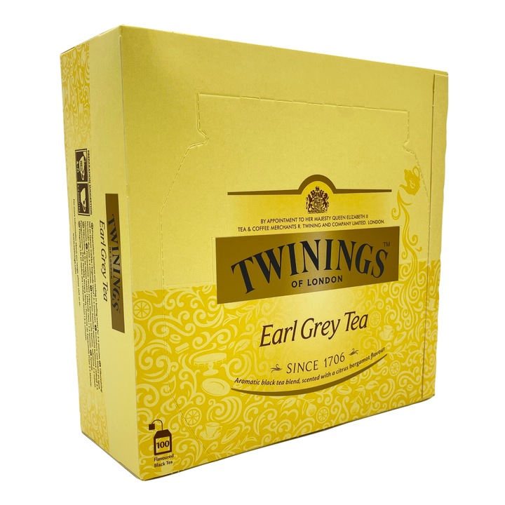 Чай, Twinings, Earl Grey, 100 пакетчета чай