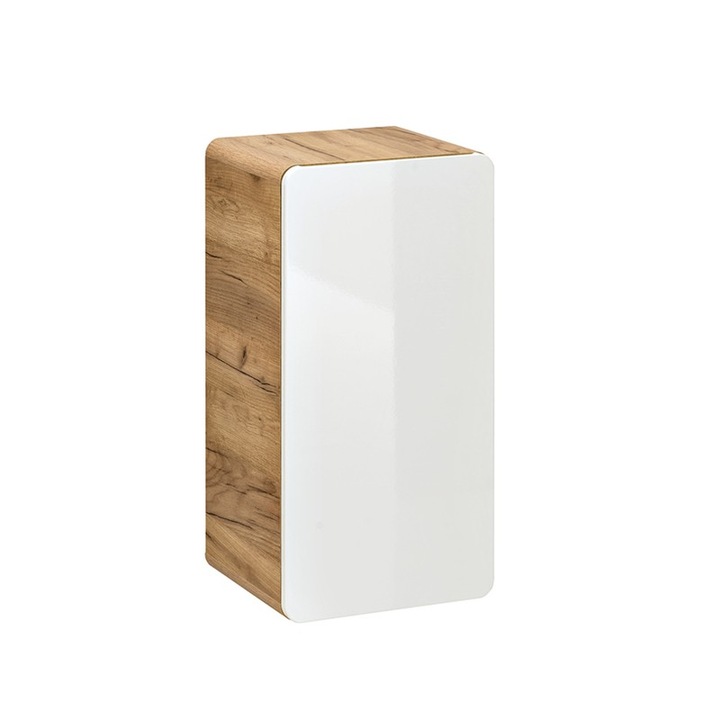 Dulap suspendat, Comad, ARUBA 810, Stejar artizanat auriu/Alb lucios, 35 x 32 x 68 cm
