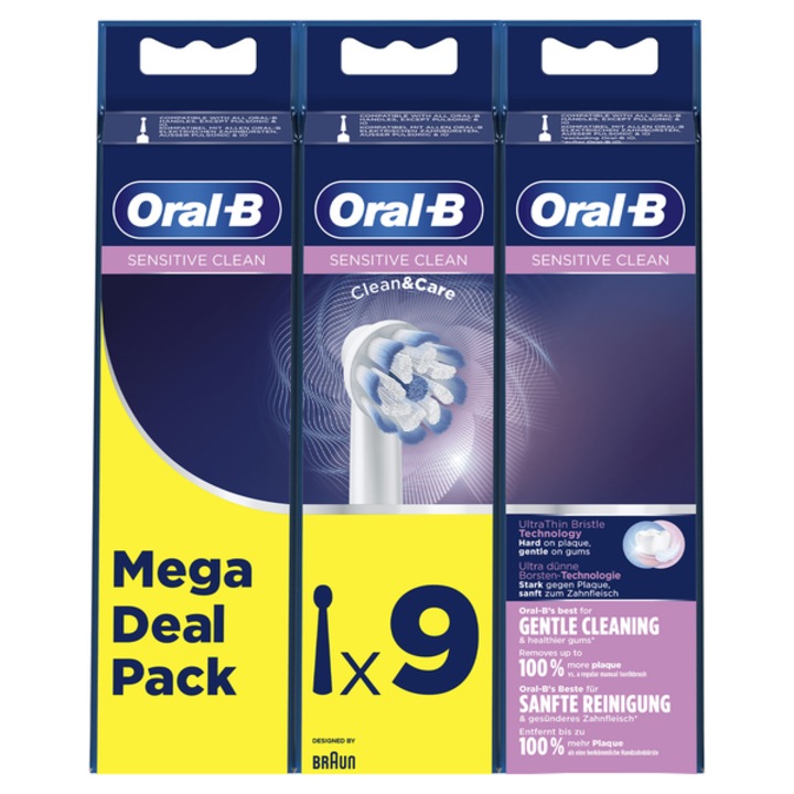 Oral-B Sensitive Clean Elektromos fogkefefejek, 9 db