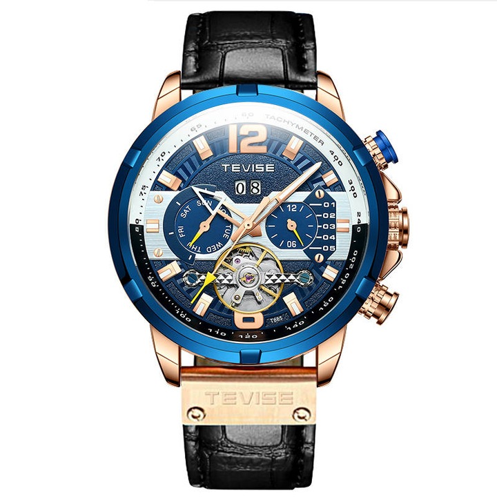 Ръчен мъжки часовник Tevise Mechanical Elegant Automatic Self Wind Luxury Fashion