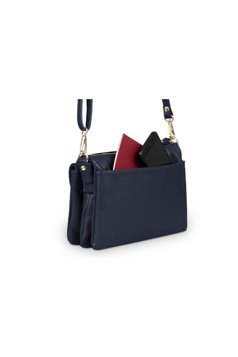 Vezze Troika kézitáska, bőr, kék
