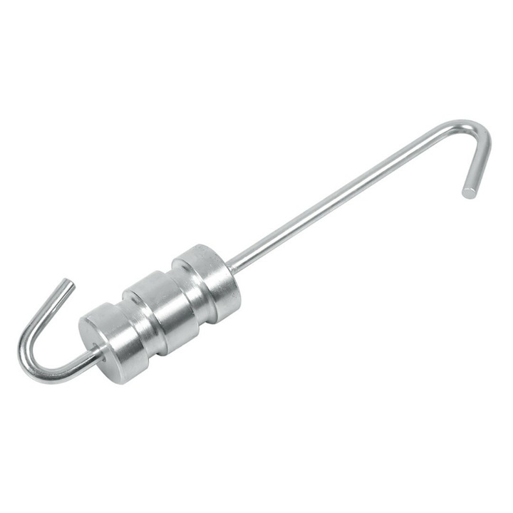 Carlig pentru mentinerea deschisa a usilor de mobilier, Lampa, Metal, 21.5 - 24 cm, Argintiu