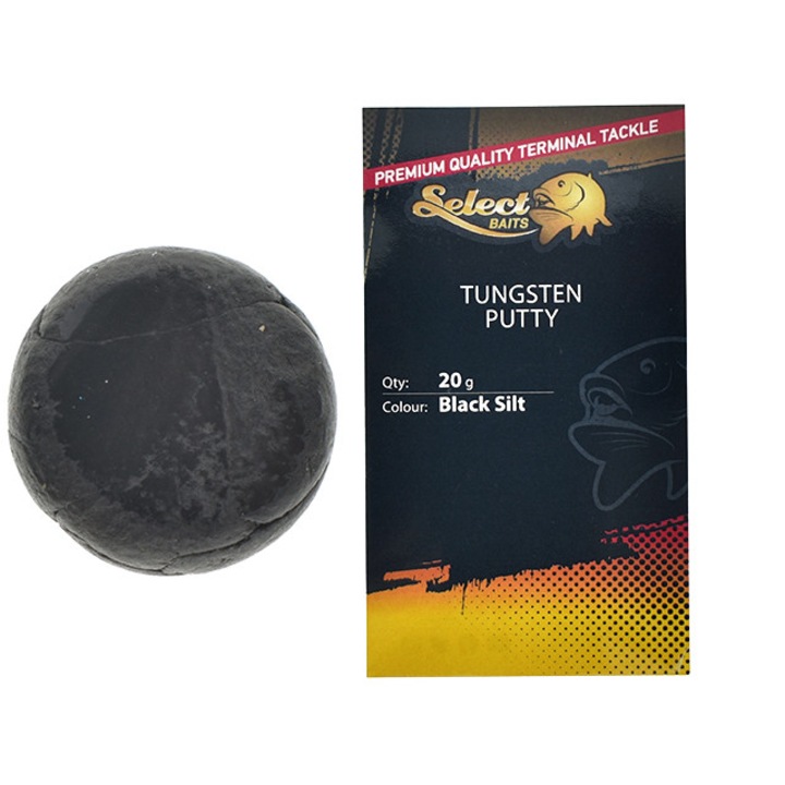 Select Baits Tungsten Putty paszta pontytartók ballasztozására, 20g, Silt Black szín
