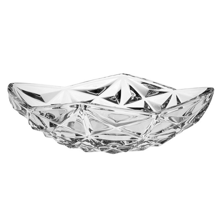 Bol Bohemia Pyramida, 38 cm, Transparent