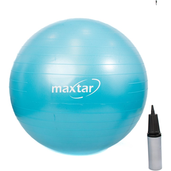 Фитнес топка Maxtar, Син, 65 см