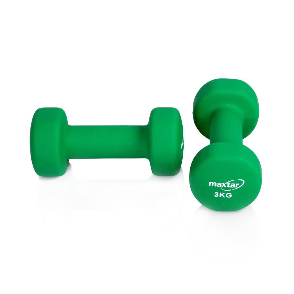 Комплект гири Maxtar, Неопрен, Зелени, 3 кг - eMAG.bg