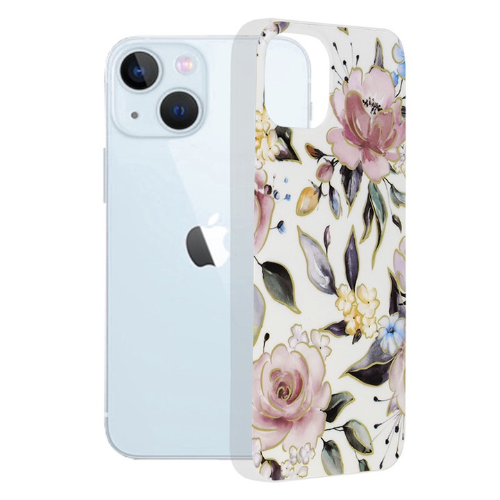 Husa pentru iPhone 13, Poliuretan, Chloe White