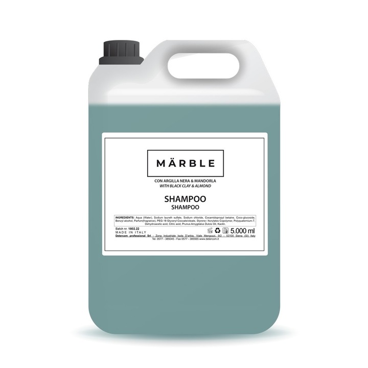Sampon MARBLE, cu ulei natural de migdale si argila neagra, 5l