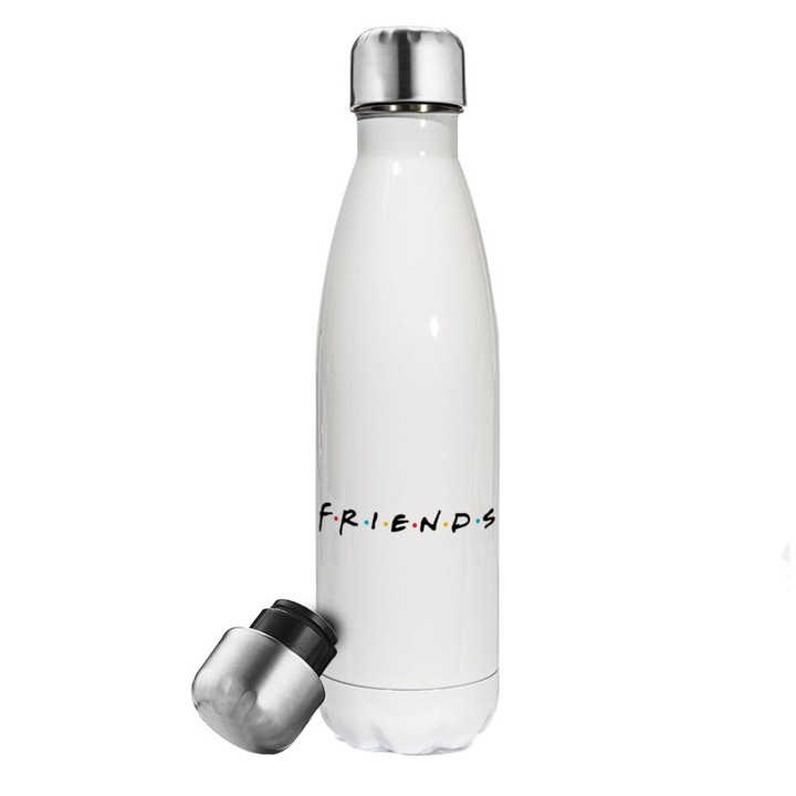 Termos Friends, Otel inoxidabil, 500 ml, Alb