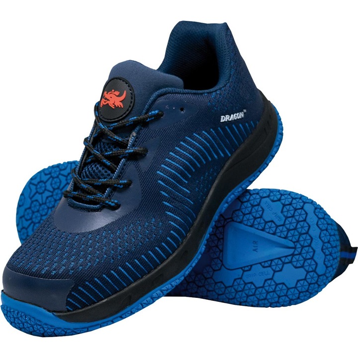 Pantofi de protectie S1P Dragon cu bombeu si lamela antiperforare Albastru 40