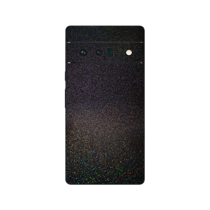 Folie Protectie iSkinz pentru Google Pixel 6 Pro - Black Galactic Gold Simple Cut, Skin Adeziv, Cover pentru Carcasa Spate