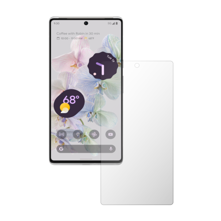 Комплект от 2X iSkinz протектор за екран за Google Pixel 6 Pro - пълно изрязване, невидим Skinz HD, ултра-прозрачен силикон с пълно покритие, залепващ и гъвкав