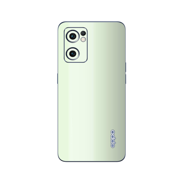 Folie iSkinz pentru Oppo Reno 7 5G - Glow Verde Fosforescent 360 Cut, Skin Adeziv Full Body Cover, Protectie Carcasa Spate si Laterale
