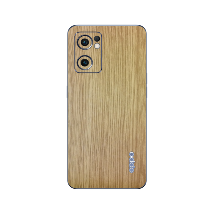 Folie iSkinz pentru Oppo Reno 7 5G - Lemn Stejar 360 Cut, Skin Adeziv Full Body Cover, Protectie Carcasa Spate si Laterale