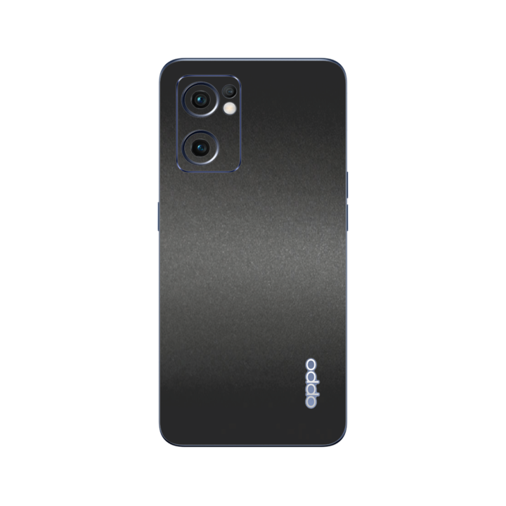 Folie iSkinz pentru Oppo Reno 7 5G - Negru Mat 360 Cut, Skin Adeziv Full Body Cover, Protectie Carcasa Spate si Laterale