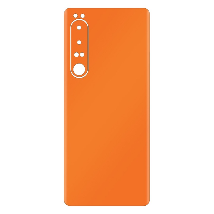 Folie skin SILKASE pentru Sony Xperia 1 IV, portocaliu mat, protectie spate telefon