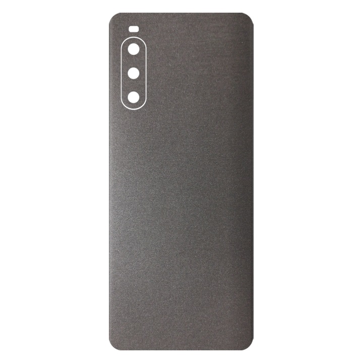 Скин фолио SILKASE за Sony Xperia 10 IV, четкано сиво, защита на гърба на телефона