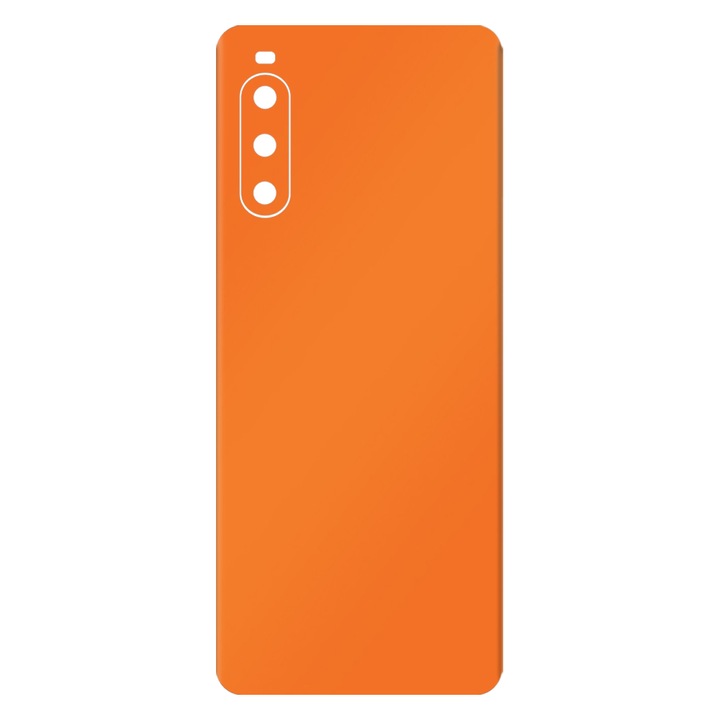 Скин фолио SILKASE за Sony Xperia 10 IV, матово оранжево, защита на гърба на телефона