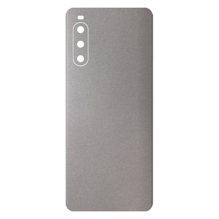 Скин фолио SILKASE за Sony Xperia 10 IV, светло сиво, защита на гърба на телефона