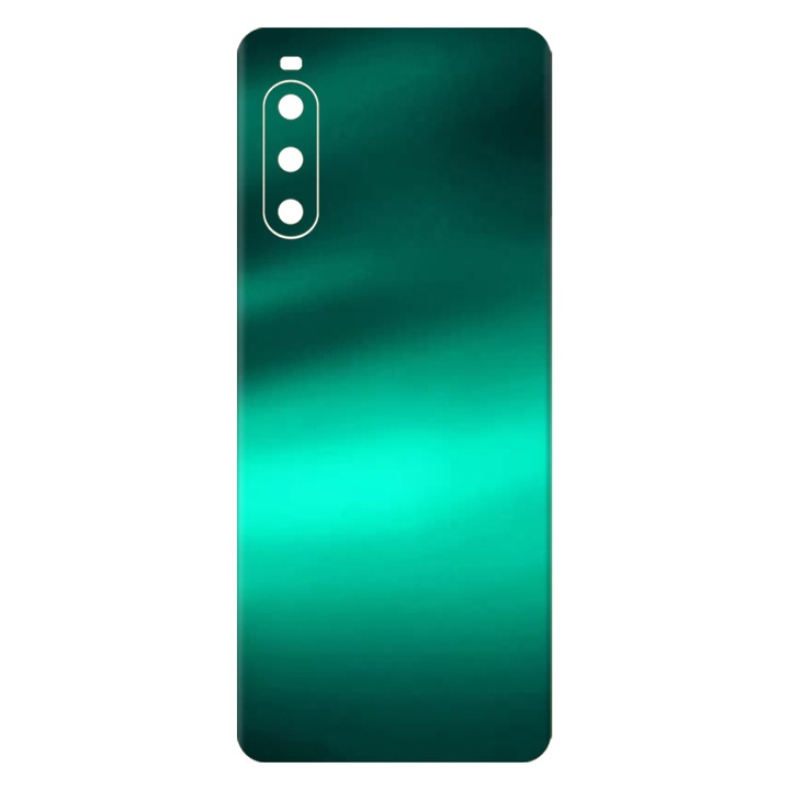 Скин фолио SILKASE за Sony Xperia 10 IV, изумрудено зелено, защита на гърба на телефона